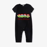 Christmas Matching Family Pajamas Cartoon Turtle Short Sleeve Pajamas Set