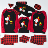 Christmas Matching Family Pajamas Dog Black Red Pajamas Set