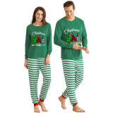 Christmas Matching Family Pajama Christmas With My Tribe Green Stipes Pajamas Set