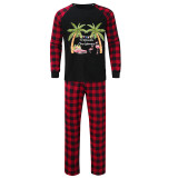 Christmas Matching Family Pajama Tropical Christmas Black Pajamas Set