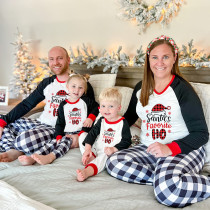 Christmas Matching Family Pajamas Santa's Favourite HO Gray Pajamas Set
