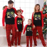 Christmas Matching Family Pajama Tropical Christmas Black Red Pajamas Set