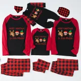 Christmas Matching Family Pajamas Cartoon Merry Christmas Ya Filthy Muggle Black and Red Pajamas Set