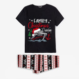 Christmas Matching Family Pajamas Merry Christmas Cruisin Black Seamless Pajamas Set