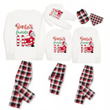 Christmas Matching Family Pajamas Santa's Favourite HO White Pajamas Set
