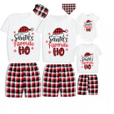 Christmas Matching Family Pajamas Snowflake Santa's Favourite HO Short Pajamas Set