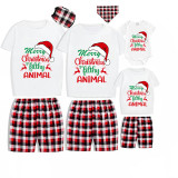 Christmas Matching Family Pajama Merry Christmas Hat Ya Filthy Animal Short Pajamas Set