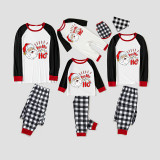 Christmas Matching Family Pajamas HO HO HO Laugh Santa Gray Pajamas Set