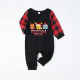 Christmas Matching Family Pajamas Cartoon Squad Black Red Pajamas Set