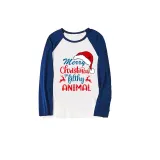 Christmas Matching Family Pajama Merry Christmas Hat Ya Filthy Animal Blue Pajamas Set