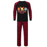 Christmas Matching Family Pajamas Cartoon Squad Black Red Pajamas Set