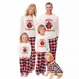 Christmas Matching Family Pajamas Merry Snowflakes Cruisemas Red Pajamas Set