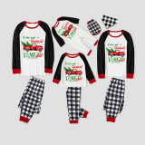 Christmas Matching Family Pajama Wonderful Time Christmas Tree Car Gray Pajamas Set