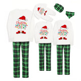 Christmas Matching Family Pajama Santa Christmas Crew Lights Green Pajamas Set