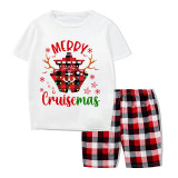 Christmas Matching Family Pajamas Merry Snowflakes Cruisemas Short Pajamas Set