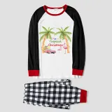 Christmas Matching Family Pajama Tropical Christmas Gray Pajamas Set