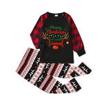 Christmas Matching Family Pajama Merry Christmas Ya Filthy Animal Black Seamless Pajamas Set