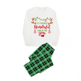 Christmas Matching Family Pajama Most Wonderful Time Of The Year Green Pajamas Set
