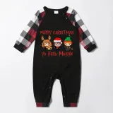 Christmas Matching Family Pajamas Cartoon Merry Christmas Ya Filthy Muggle Black and Red Pajamas Set