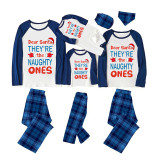 Christmas Matching Family Pajamas Dear Santa They Are The Naughty Ones Blue Pajamas Set