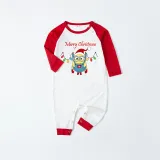 Christmas Matching Family Pajamas Cartoon Merry Christams Lights White Pajamas Set