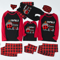 Christmas Matching Family Pajamas 2023 Family Christmas Cruisin Crew Black Red Pajamas Set