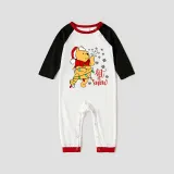 Christmas Matching Family Pajamas Cartoon Let it Snow Teddy Bear Green Pajamas Set
