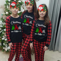 Christmas Matching Family Pajama Christmas Tribe Tree Black Pajamas Set
