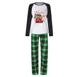 Christmas Matching Family Pajamas Cartoon Magic Let It Snow Green Pajamas Set