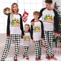 Christmas Matching Family Pajamas Cartoon Christmas Tree Green Pajamas Set