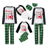 Christmas Matching Family Pajamas Santa's Favourite HO Green Pajamas Set
