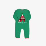 Christmas Matching Family Pajamas Snowflake Santa's Favourite HO Green Stipes Pajamas Set