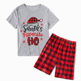 Christmas Matching Family Pajamas Snowflake Santa's Favourite HO Short Pajamas Set