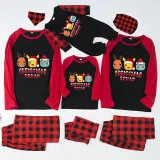 Christmas Matching Family Pajamas Cartoon Squad Black Red Pajamas Set