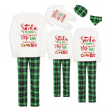 Christmas Matching Family Pajamas Santa Please Stop Here We Have Cookies Green Pajamas Set