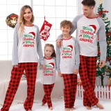 Christmas Matching Family Pajama Merry Christmas Hat Ya Filthy Animal White Pajamas Set