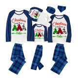Christmas Matching Family Pajama Christmas Tribe Tree Blue Pajamas Set