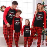 Christmas Matching Family Pajamas Merry Christmas Cruisin Black Red Pajamas Set
