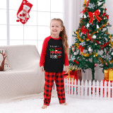 Christmas Matching Family Pajama Wonderful Time Christmas Tree Car Black and Red Pajamas Set