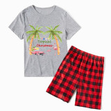 Christmas Matching Family Pajama Tropical Christmas Short Pajamas Set