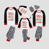 Christmas Matching Family Pajamas Santa Please Stop Here We Have Cookies Gray Pajamas Set