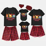 Christmas Matching Family Pajamas Cartoon Squad Black Pajamas Set