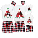 Christmas Matching Family Pajama Christmas With My Tribe Short Pajamas Set