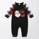 Christmas Matching Family Pajamas HO HO HO Laugh Santa Black and Red Pajamas Set