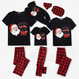 Christmas Matching Family Pajamas HO HO HO Laugh Santa Black Pajamas Set