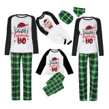Christmas Matching Family Pajamas Snowflake Santa's Favourite HO Green Pajamas Set
