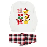 Christmas Matching Family Pajamas Cartoon HO HO HO White Pajamas Set
