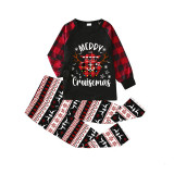 Christmas Matching Family Pajamas Merry Snowflakes Cruisemas Black Seamless Pajamas Set
