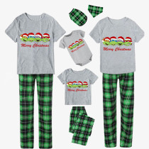 Christmas Matching Family Pajamas Cartoon Turtle Short Sleeve Pajamas Set