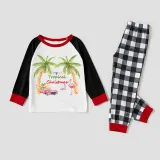Christmas Matching Family Pajama Tropical Christmas Gray Pajamas Set